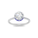 Load image into Gallery viewer, Compass Point Under Halo Engagement Ring
