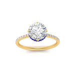 Load image into Gallery viewer, Compass Point Under Halo Engagement Ring
