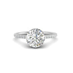 Load image into Gallery viewer, Compass Point Under Halo Engagement Ring
