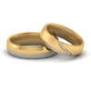 Load image into Gallery viewer, couples-diamond-2-tone-wedding-rings-in-yellow-gold-FD9356B-NL-YG.jpg