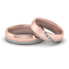 Load image into Gallery viewer, couples-diamond-2-tone-wedding-rings-with-blue-topaz-in-rose-gold-FD9356BGICBLTO-NL-RG.jpg