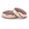 Load image into Gallery viewer, couples-diamond-2-tone-wedding-rings-with-emerald-in-rose-gold-FD9356BGEMGR-NL-RG.jpg