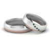 Load image into Gallery viewer, couples-diamond-2-tone-wedding-rings-with-emerald-in-white-gold-FD9356BGEMGR-NL-WG.jpg