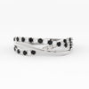 Load image into Gallery viewer, criss-cross-round-diamond-and-black-diamond-half-eternity-band-in-white-gold-FD11423BGBLACK-NL-WG
