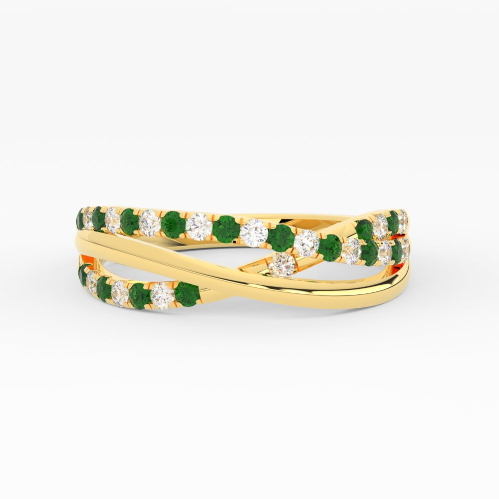 criss-cross-round-diamond-and-emerald-half-eternity-band-in-yellow-gold-FD11423BGEMGR-NL-YG