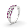 Load image into Gallery viewer, criss-cross-round-diamond-and-pink-sapphire-half-eternity-band-in-white-gold-FD11423BGSADRPI-NL-WG