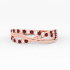 Load image into Gallery viewer, criss-cross-round-diamond-and-ruby-half-eternity-band-in-rose-gold-FD11423BGRUDR-NL-RG