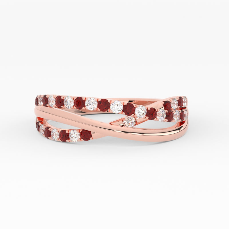 criss-cross-round-diamond-and-ruby-half-eternity-band-in-rose-gold-FD11423BGRUDR-NL-RG