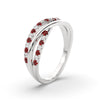 Load image into Gallery viewer, criss-cross-round-diamond-and-ruby-half-eternity-band-in-white-gold-FD11423BGRUDR-NL-WG