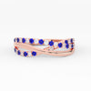 Load image into Gallery viewer, criss-cross-round-diamond-and-sapphire-half-eternity-band-in-rose-gold-FD11423BGSABL-NL-RG