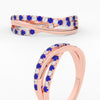 Load image into Gallery viewer, criss-cross-round-diamond-and-sapphire-half-eternity-band-in-rose-gold-FD11423BGSABL-NL-RG