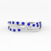 Load image into Gallery viewer, criss-cross-round-diamond-and-sapphire-half-eternity-band-in-white-gold-FD11423BGSABL-NL-WG