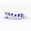 Load image into Gallery viewer, criss-cross-round-diamond-and-sapphire-half-eternity-band-in-white-gold-FD11423BGSABL-NL-WG