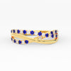 Load image into Gallery viewer, criss-cross-round-diamond-and-sapphire-half-eternity-band-in-yellow-gold-FD11423BGSABL-NL-YG