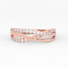 Load image into Gallery viewer, criss-cross-round-diamond-half-eternity-band-in-rose-gold-FD11423B-NL-RG