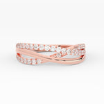 Load image into Gallery viewer, criss-cross-round-diamond-half-eternity-band-in-rose-gold-FD11423B-NL-RG
