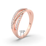 Load image into Gallery viewer, criss-cross-round-diamond-half-eternity-band-in-rose-gold-FD11423B-NL-RG
