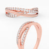 Load image into Gallery viewer, criss-cross-round-diamond-half-eternity-band-in-rose-gold-FD11423B-NL-RG