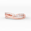 Load image into Gallery viewer, criss-cross-round-diamond-half-eternity-band-in-rose-gold-FD11423B-NL-RG
