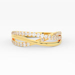 Load image into Gallery viewer, criss-cross-round-diamond-half-eternity-band-in-yellow-gold-FD11423B-NL-YG
