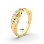 Load image into Gallery viewer, criss-cross-round-diamond-half-eternity-band-in-yellow-gold-FD11423B-NL-YG
