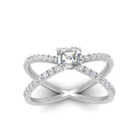 Load image into Gallery viewer, cross-band-asscher-cut-engagment-ring-white-gold-FD9890ASRANGLE5-NL-WG.jpg?v=1760525697
