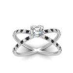 Load image into Gallery viewer, cross-band-asscher-cut-engagment-ring-with-black-diamond-white-gold-FD9890ASRGBLACKANGLE5-NL-WG.jpg?v=1760525698
