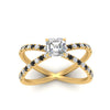 Load image into Gallery viewer, cross-band-asscher-cut-engagment-ring-with-black-diamond-yellow-gold-FD9890ASRGBLACKANGLE5-NL-YG.jpg?v=1760525698
