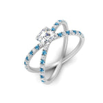 Load image into Gallery viewer, cross-band-asscher-cut-engagment-ring-with-blue-topaz-white-gold-FD9890ASRGICBLTOANGLE2-NL-WG.jpg?v=1760525698
