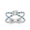 Load image into Gallery viewer, cross-band-asscher-cut-engagment-ring-with-blue-topaz-white-gold-FD9890ASRGICBLTOANGLE5-NL-WG.jpg?v=1760525697