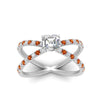Load image into Gallery viewer, cross-band-asscher-cut-engagment-ring-with-orange-sapphire-white-gold-FD9890ASRGSAORANGLE5-NL-WG_f327dca2-4d7d-49b8-a1ab-046065467136.jpg?v=1760525862