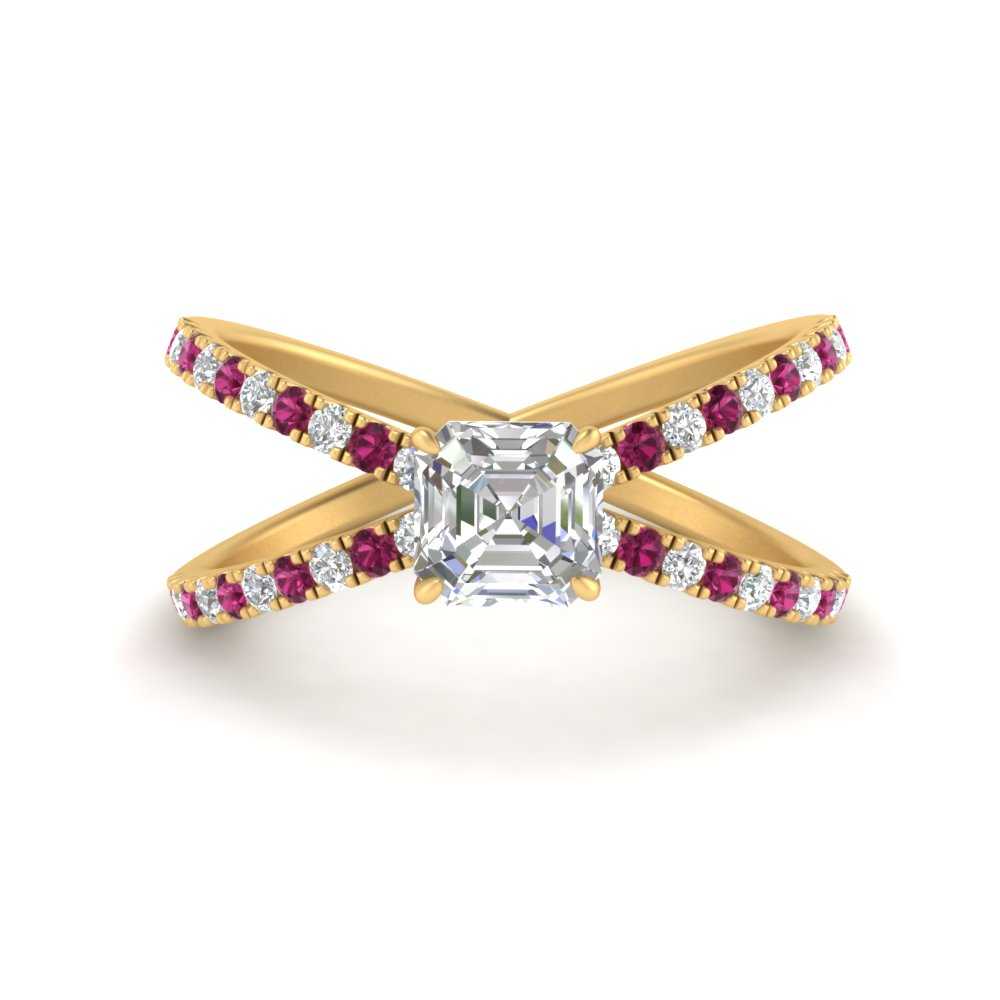 cross-band-asscher-cut-engagment-ring-with-pink-sapphire-yellow-gold-FD9890ASRGSADRPI-NL-YG.jpg?v=1760525697