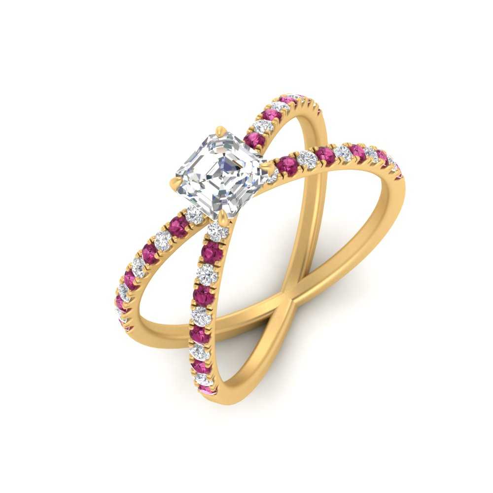 cross-band-asscher-cut-engagment-ring-with-pink-sapphire-yellow-gold-FD9890ASRGSADRPIANGLE2-NL-YG.jpg?v=1760525697