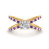 Load image into Gallery viewer, cross-band-asscher-cut-engagment-ring-with-purple-topaz-yellow-gold-FD9890ASRGVITO-NL-YG_17ef573c-22df-4a46-b81f-b3dd4e05722f.jpg?v=1760525862