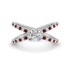 Load image into Gallery viewer, cross-band-asscher-cut-engagment-ring-with-ruby-white-gold-FD9890ASRGRUDR-NL-WG_024425b7-ff26-4b0e-9f09-55fea4cb1b26.jpg?v=1760525862