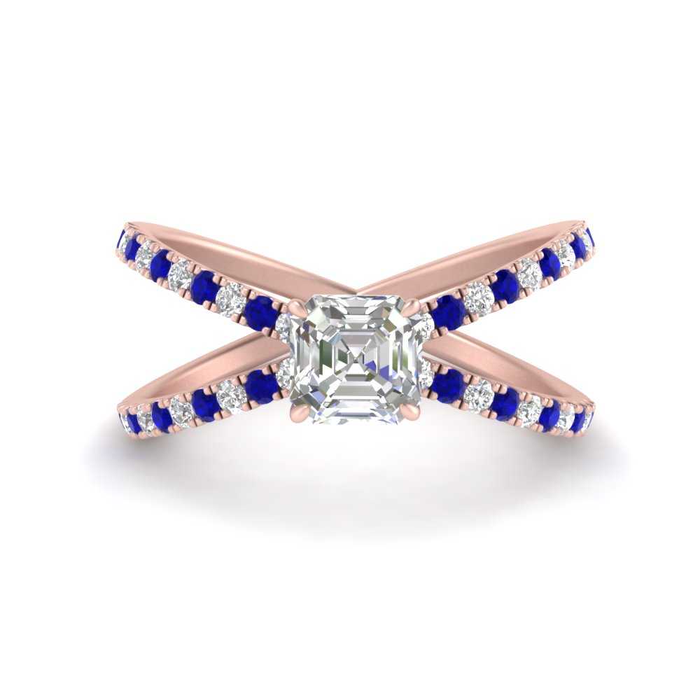 cross-band-asscher-cut-engagment-ring-with-sapphire-rose-gold-FD9890ASRGSABL-NL-RG.jpg?v=1760525697