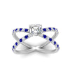 Load image into Gallery viewer, cross-band-asscher-cut-engagment-ring-with-sapphire-white-gold-FD9890ASRGSABLANGLE5-NL-WG_7c8c8508-3e30-461f-800b-a9f759b7ab1e.jpg?v=1760525861
