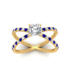Load image into Gallery viewer, cross-band-asscher-cut-engagment-ring-with-sapphire-yellow-gold-FD9890ASRGSABLANGLE5-NL-YG_d14c450f-f841-455d-9812-69cce9c8d4d9.jpg?v=1760525861