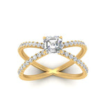 Load image into Gallery viewer, cross-band-asscher-cut-engagment-ring-yellow-gold-FD9890ASRANGLE5-NL-YG.jpg?v=1760525697
