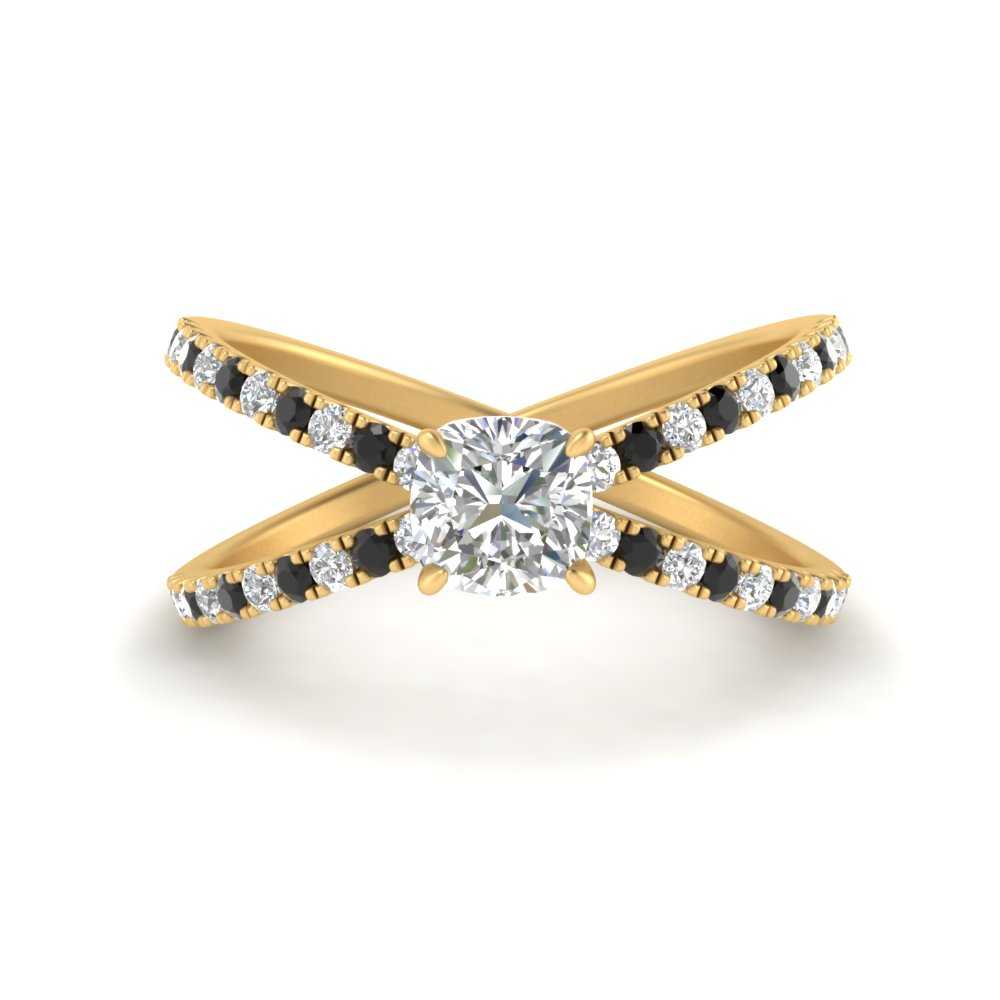 cross-band-cushion-cut-engagment-ring-with-black-diamond-yellow-gold-FD9890CURGBLACK-NL-YG.jpg?v=1760525715