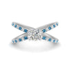 Load image into Gallery viewer, cross-band-cushion-cut-engagment-ring-with-blue-topaz-white-gold-FD9890CURGICBLTO-NL-WG_e8126837-77ba-49d3-a1b8-4368858371fc.jpg?v=1760525870