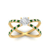 Load image into Gallery viewer, cross-band-cushion-cut-engagment-ring-with-emerald-yellow-gold-FD9890CURGEMGRANGLE5-NL-YG_0aa7a4e8-220c-46d3-9cc7-4dbd2166624a.jpg?v=1760525870