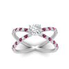 Load image into Gallery viewer, cross-band-cushion-cut-engagment-ring-with-pink-sapphire-white-gold-FD9890CURGSADRPIANGLE5-NL-WG_992961a9-97b9-4d31-a87f-c5982f327610.jpg?v=1760525946
