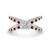 Load image into Gallery viewer, cross-band-cushion-cut-engagment-ring-with-ruby-white-gold-FD9890CURGRUDR-NL-WG_6da59d91-619f-458e-8cf1-a59b361c3a5b.jpg?v=1760525946