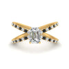 Load image into Gallery viewer, cross-band-emerald-cut-engagment-ring-with-black-diamond-yellow-gold-FD9890EMRGBLACK-NL-YG_09163147-91ae-4214-8297-6ec27009917c.jpg?v=1760525879