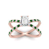 Load image into Gallery viewer, cross-band-emerald-cut-engagment-ring-with-emerald-rose-gold-FD9890EMRGEMGRANGLE5-NL-RG_b3561cfb-76ce-48f1-8601-3b7f73628833.jpg?v=1760525879