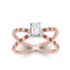 Load image into Gallery viewer, cross-band-emerald-cut-engagment-ring-with-orange-sapphire-rose-gold-FD9890EMRGSAORANGLE5-NL-RG_9cd712fb-d963-4633-b45d-8f1a9ef67355.jpg?v=1760525879