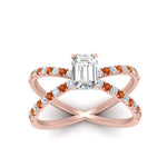 Load image into Gallery viewer, cross-band-emerald-cut-engagment-ring-with-orange-sapphire-rose-gold-FD9890EMRGSAORANGLE5-NL-RG_9cd712fb-d963-4633-b45d-8f1a9ef67355.jpg?v=1760525879
