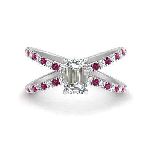 cross-band-emerald-cut-engagment-ring-with-pink-sapphire-white-gold-FD9890EMRGSADRPI-NL-WG.jpg?v=1760525731