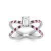 Load image into Gallery viewer, cross-band-emerald-cut-engagment-ring-with-pink-sapphire-white-gold-FD9890EMRGSADRPIANGLE5-NL-WG_9b8bbb9c-c1ea-491b-85cc-d0a8e5f4cb3d.jpg?v=1760525879